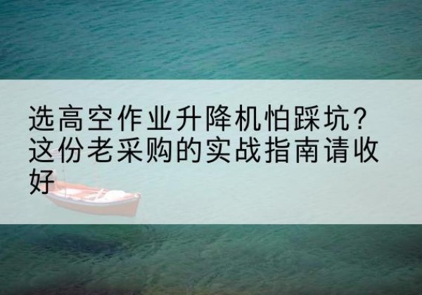 云溪高空作业升降机厂家推荐-选高空作业升降机怕踩坑？这份老采购的实战指南请收好